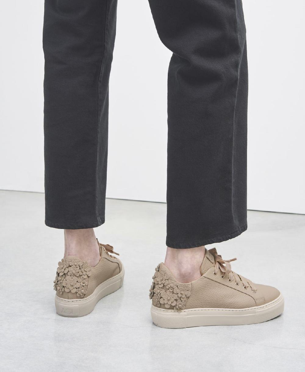 Agl Sneaker con fiori Tortora Eugenia Negozi Online