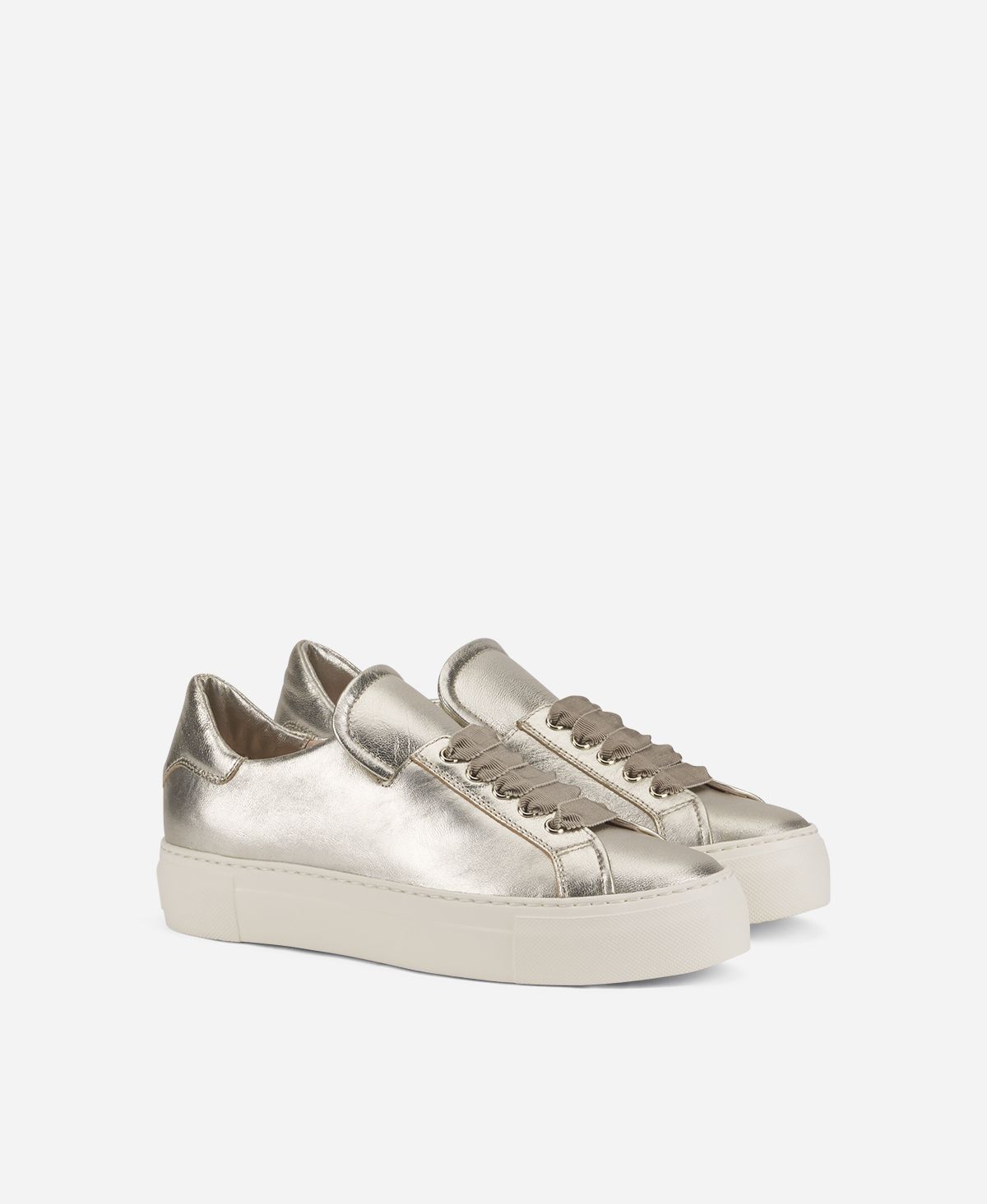 Agl Sneaker in pelle metal Platino EDDA Shopping Online
