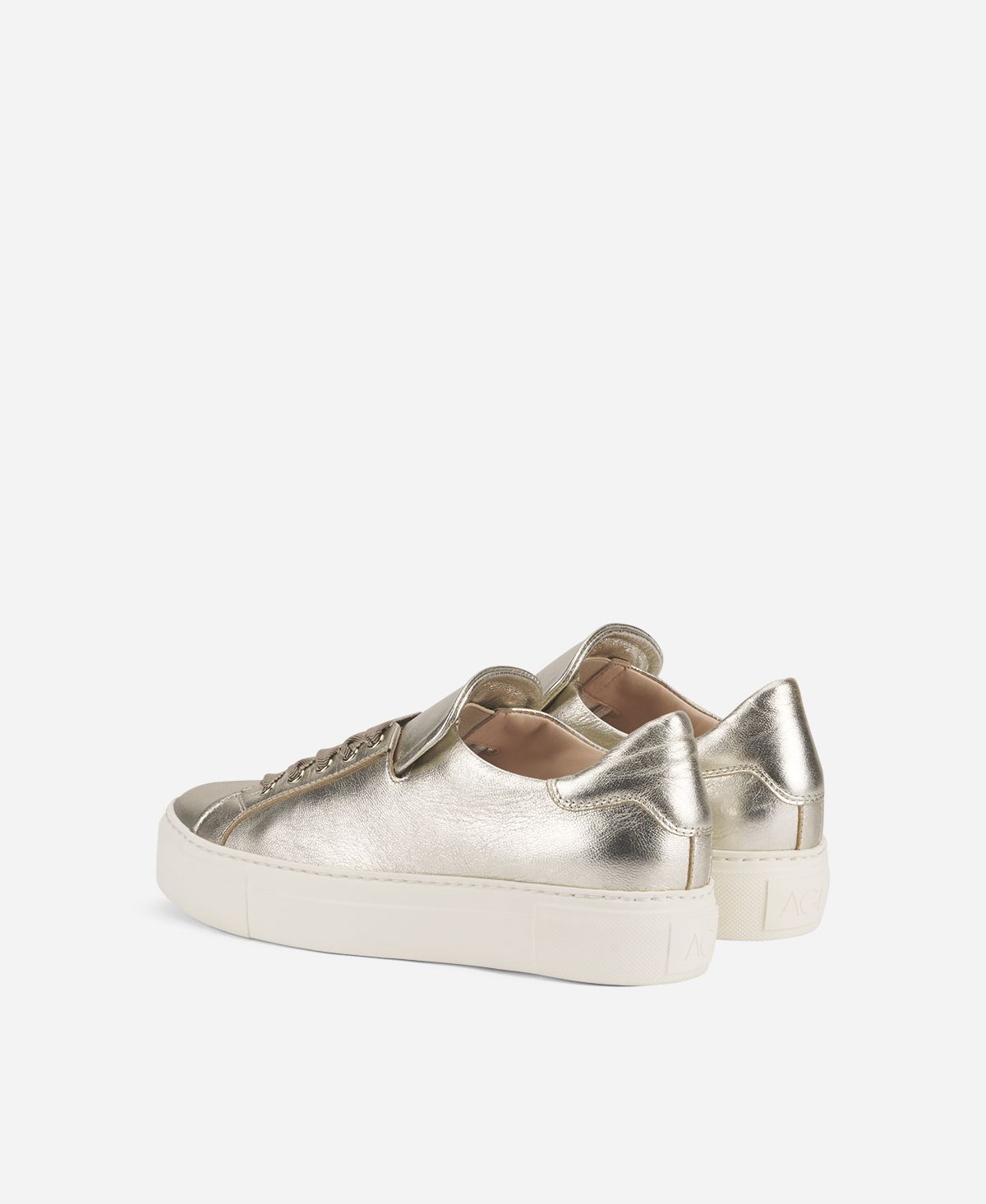 Agl Sneaker in pelle metal Platino EDDA Shopping Online