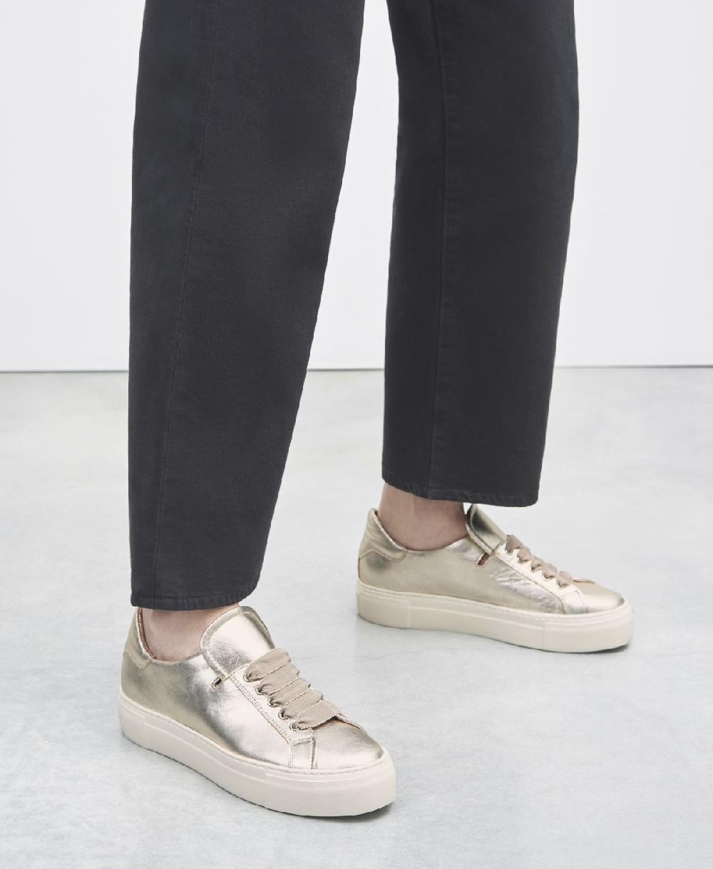 Agl Sneaker in pelle metal Platino EDDA Shopping Online