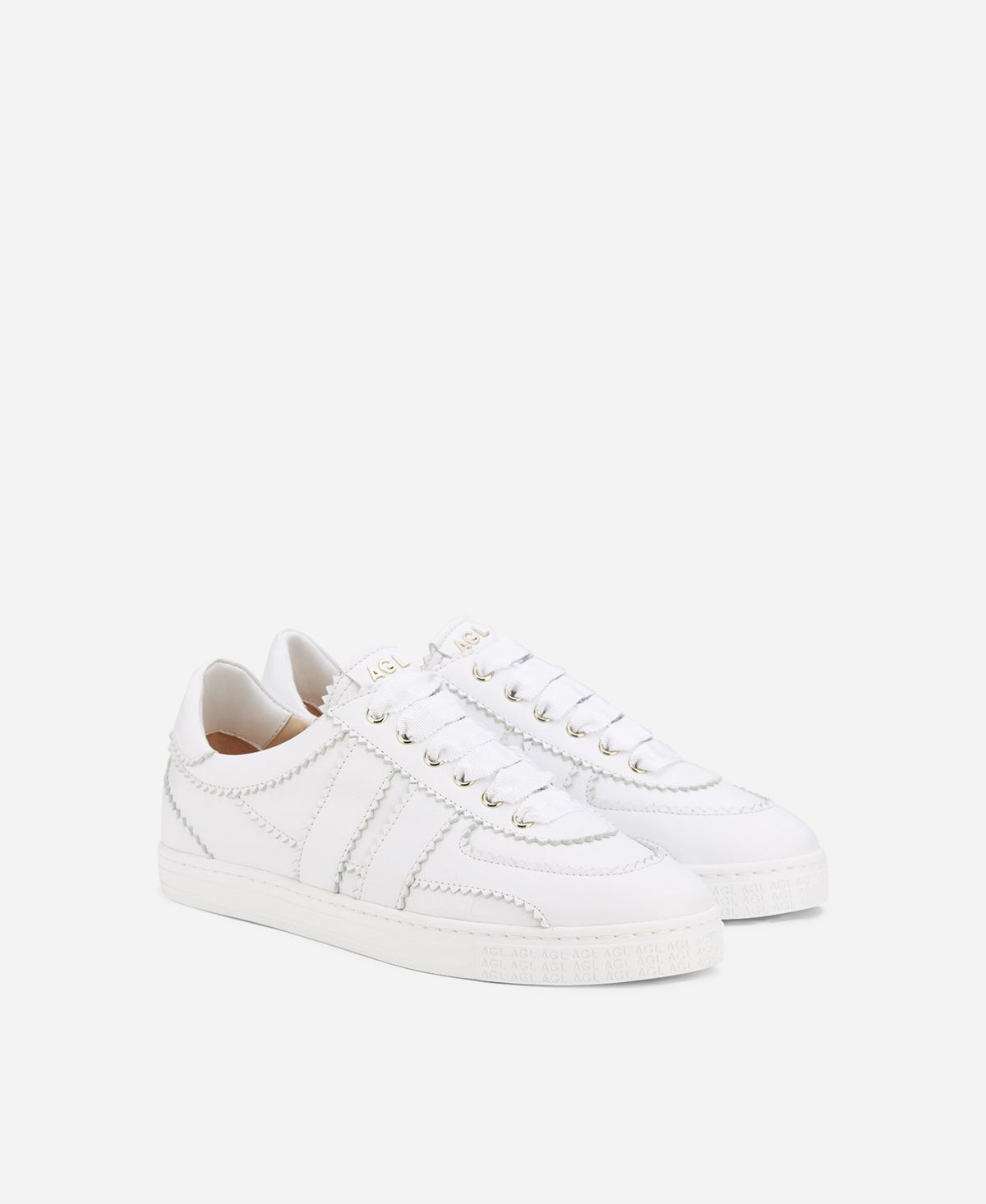 Agl Sneaker in pelle Bianco Leda Affare Del Giorno
