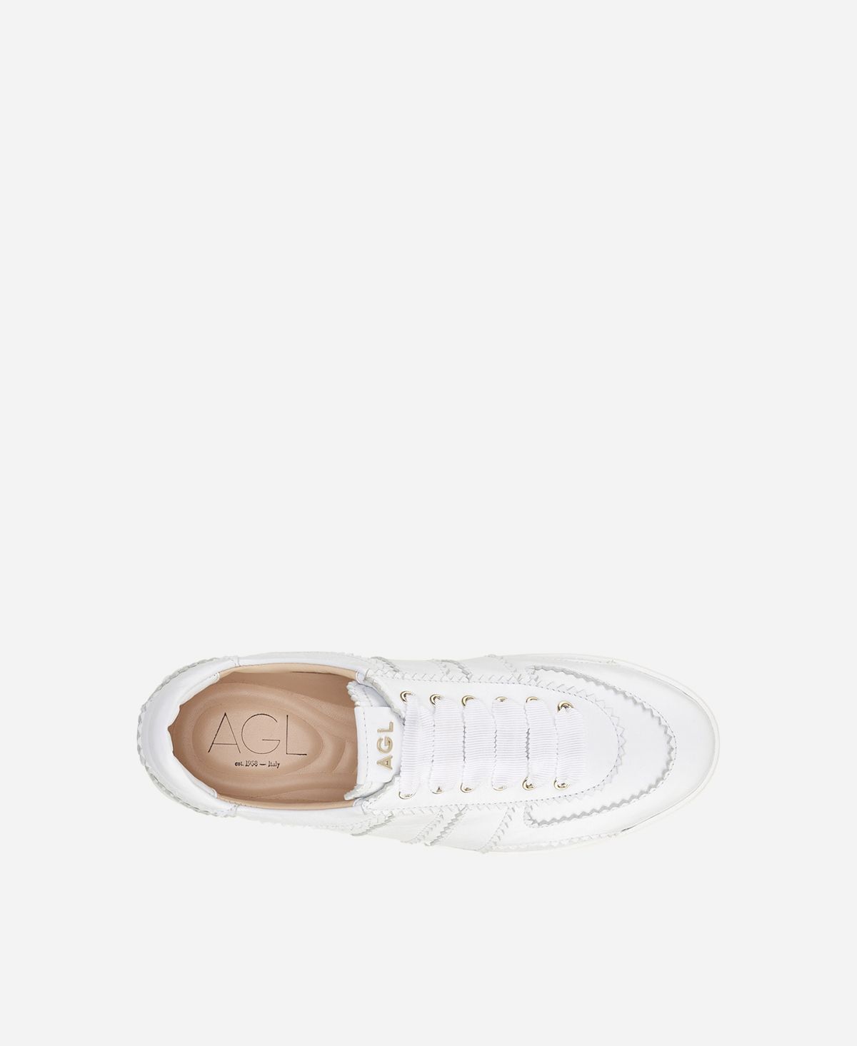 Agl Sneaker in pelle Bianco Leda Affare Del Giorno
