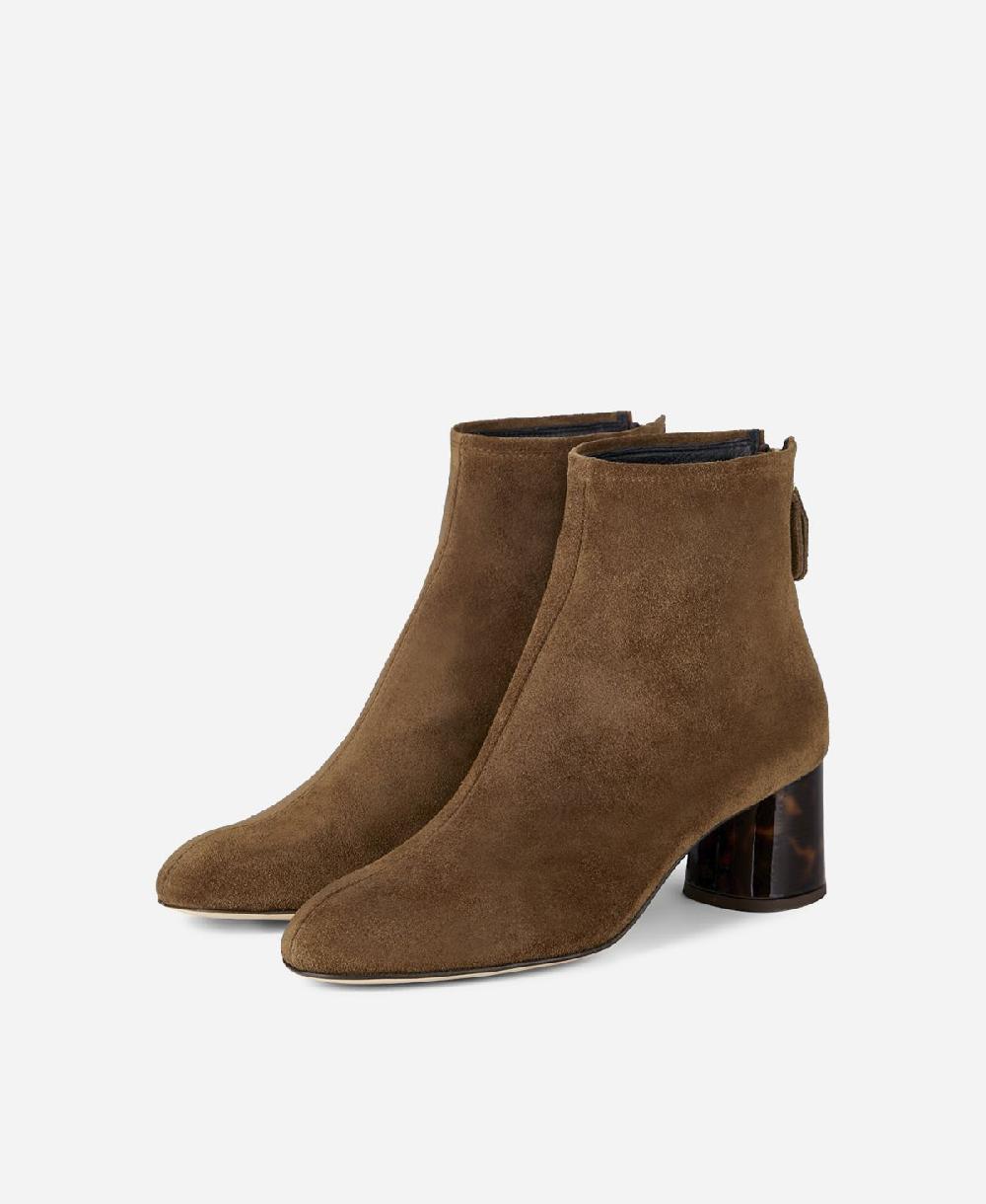 Agl Stivaletto in pelle con tacco Cuoio VETA PRECIOUS Online