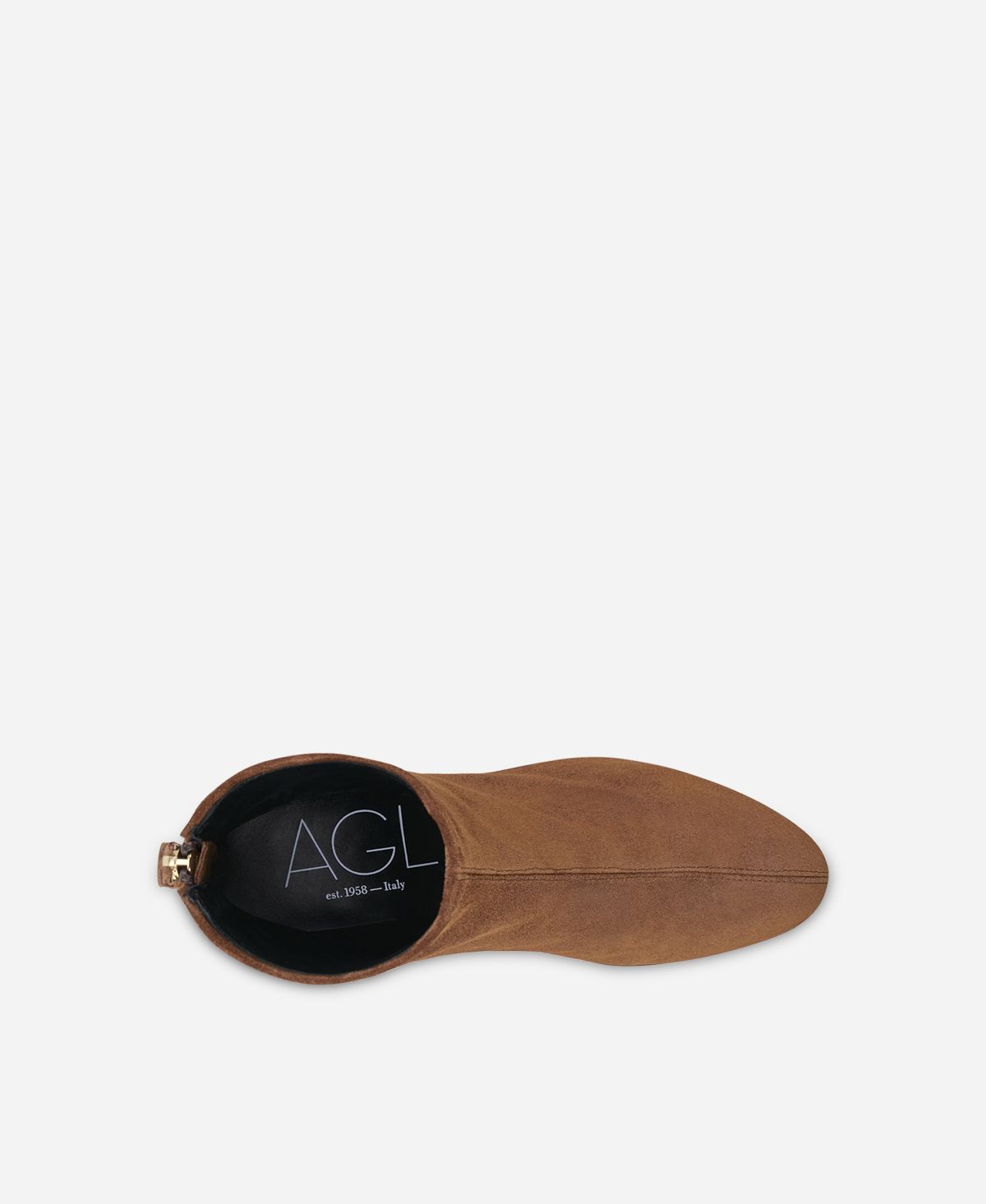 Agl Stivaletto in pelle con tacco Cuoio VETA PRECIOUS Online