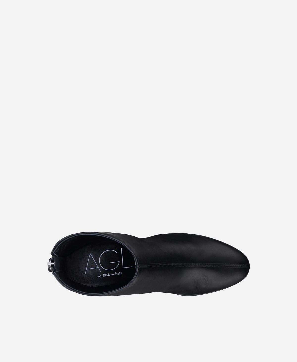 Agl Stivaletto in pelle con tacco Nero VETA PRECIOUS Sconti questo mese