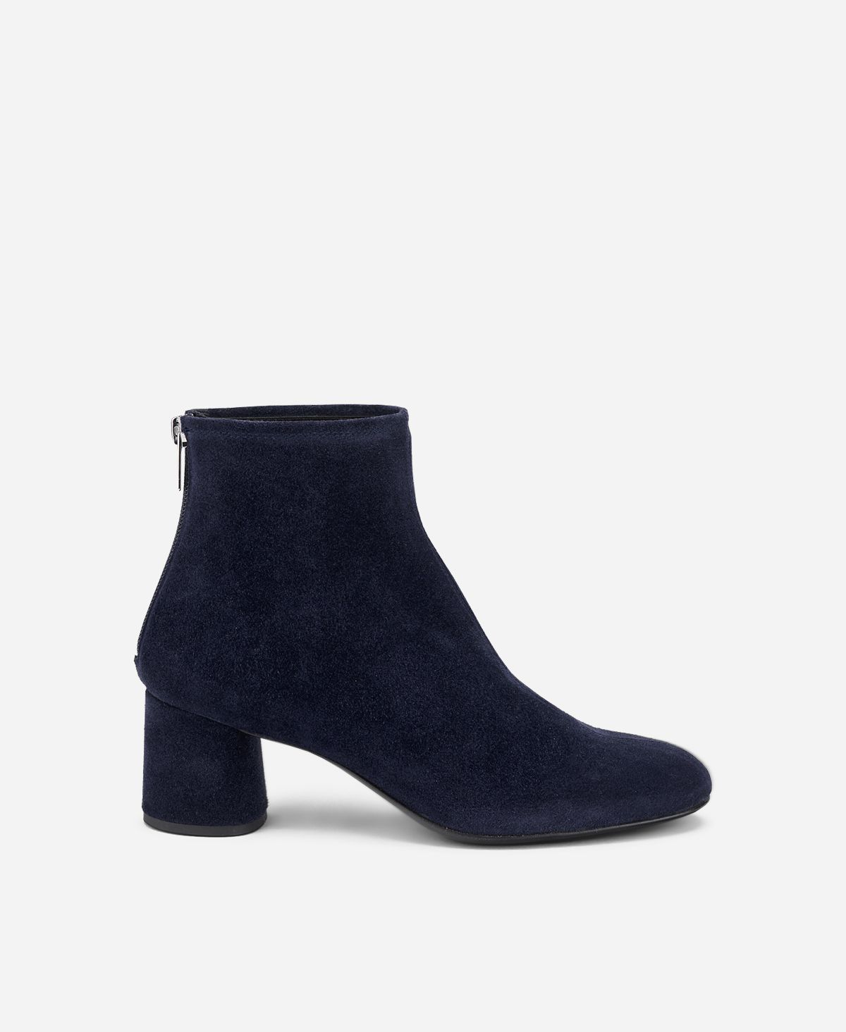 Agl Stivaletto in velour con tacco Blu Olga