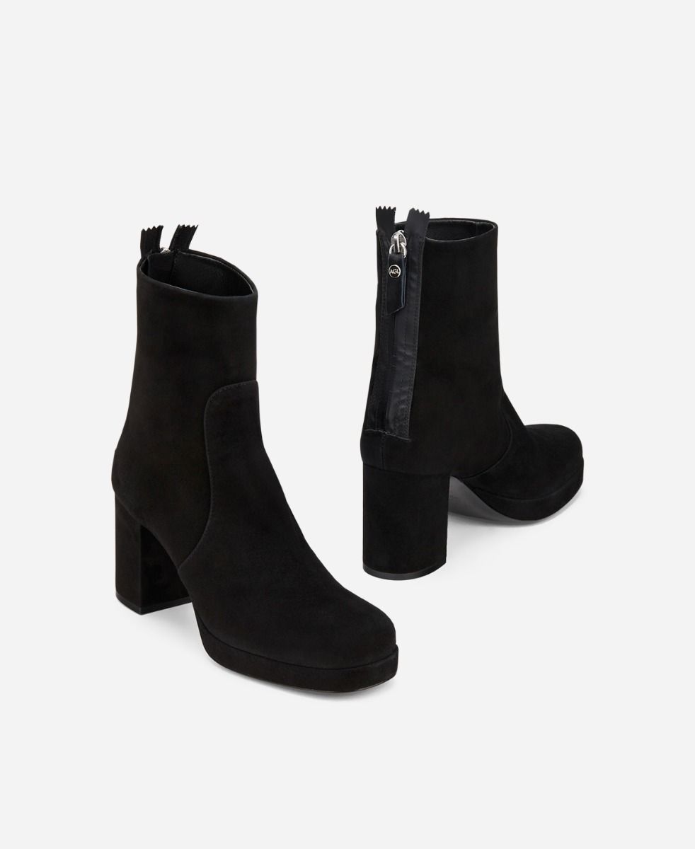 Agl Stivaletto in velour Nero BETTY Vendita Calda