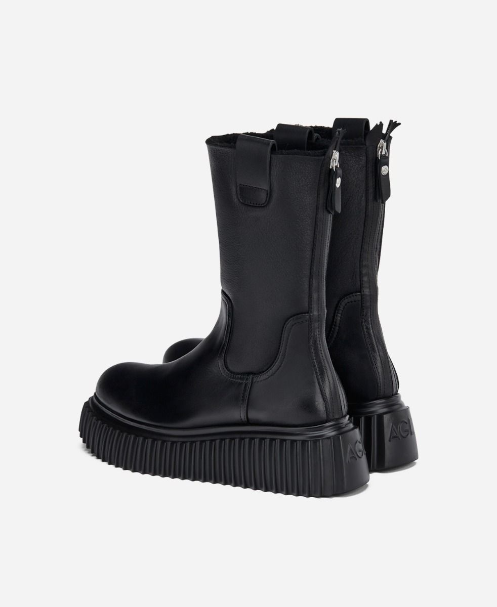 Agl Stivaletto con montone Nero Milagros Fur Vendite Flash