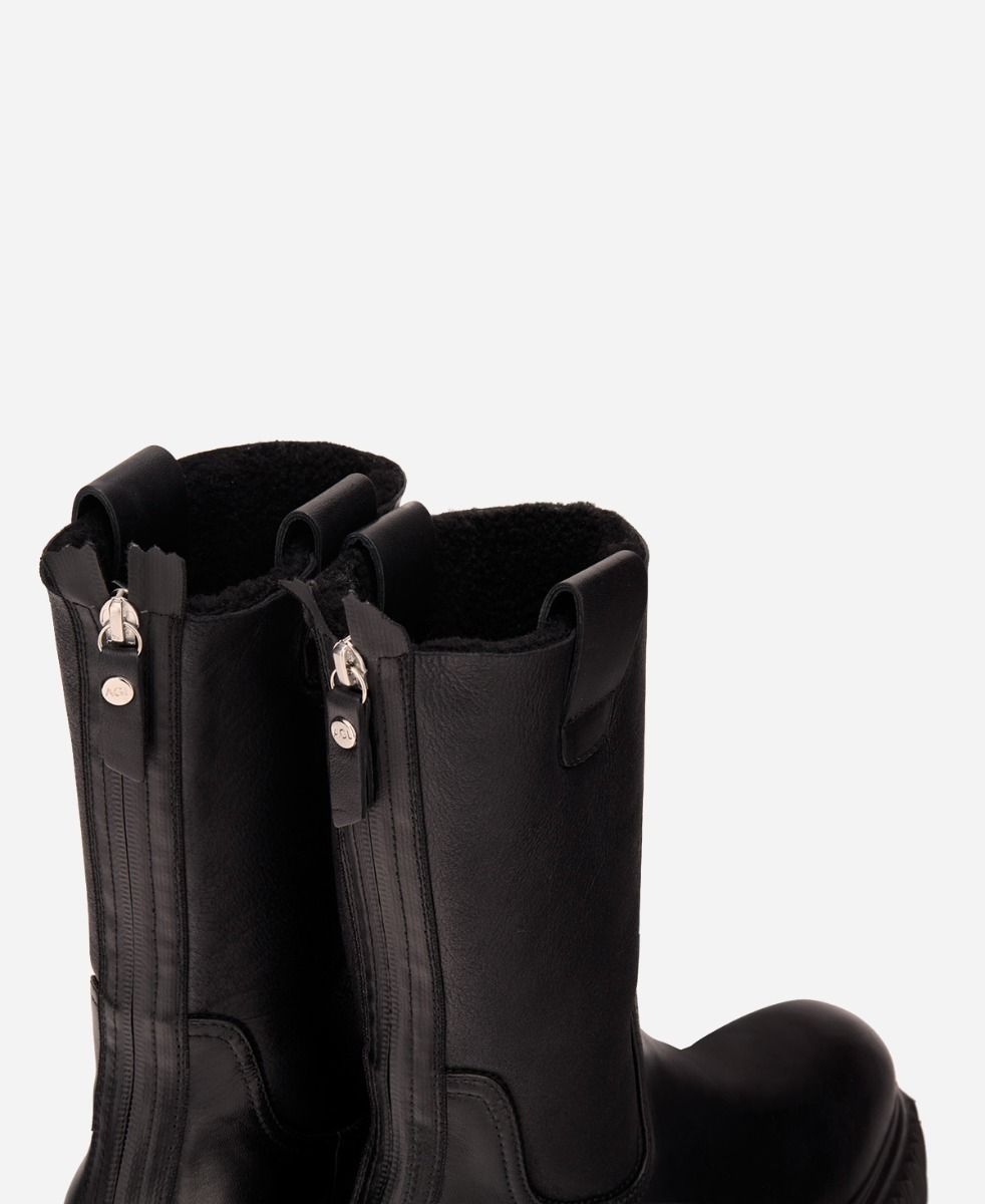 Agl Stivaletto con montone Nero Milagros Fur Vendite Flash