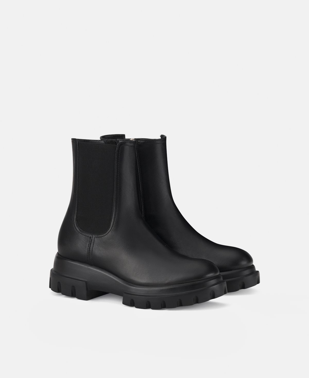 Agl Stivaletto in pelle Nero Chunky Beat Nuovo