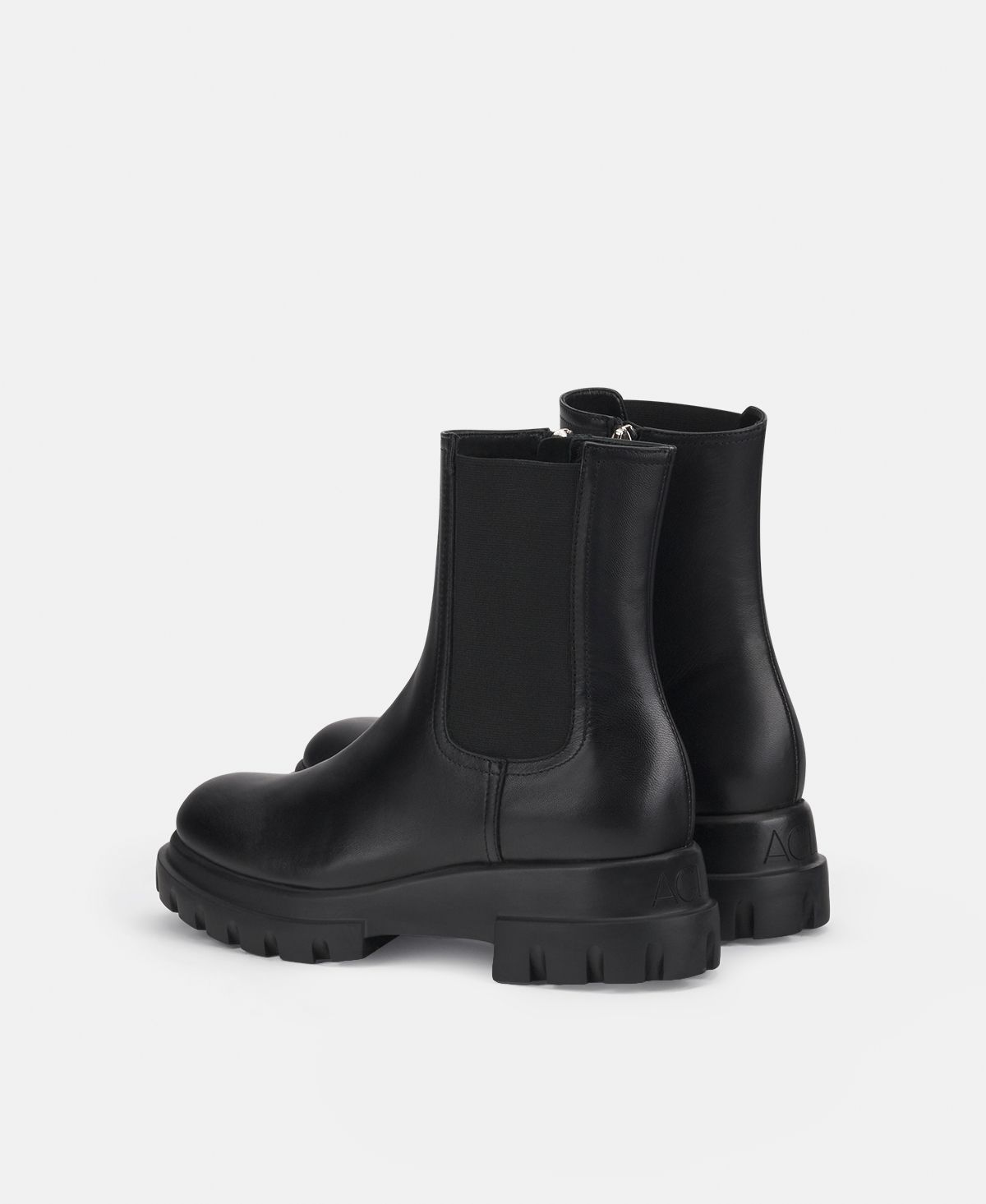 Agl Stivaletto in pelle Nero Chunky Beat Nuovo