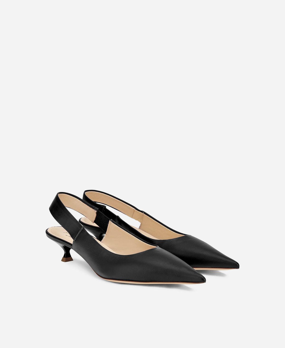 Agl Sling-back in pelle Nero Lenor Sling Convenienza