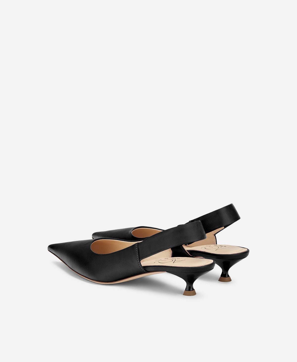 Agl Sling-back in pelle Nero Lenor Sling Convenienza