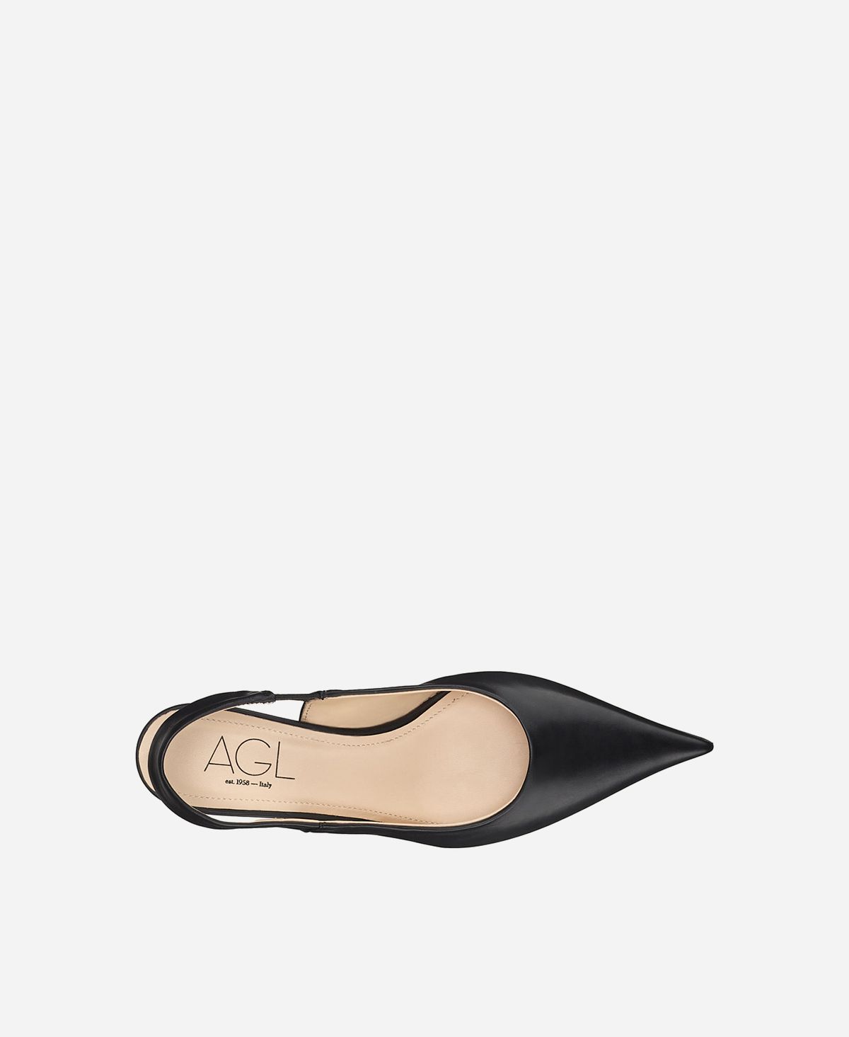 Agl Sling-back in pelle Nero Lenor Sling Convenienza