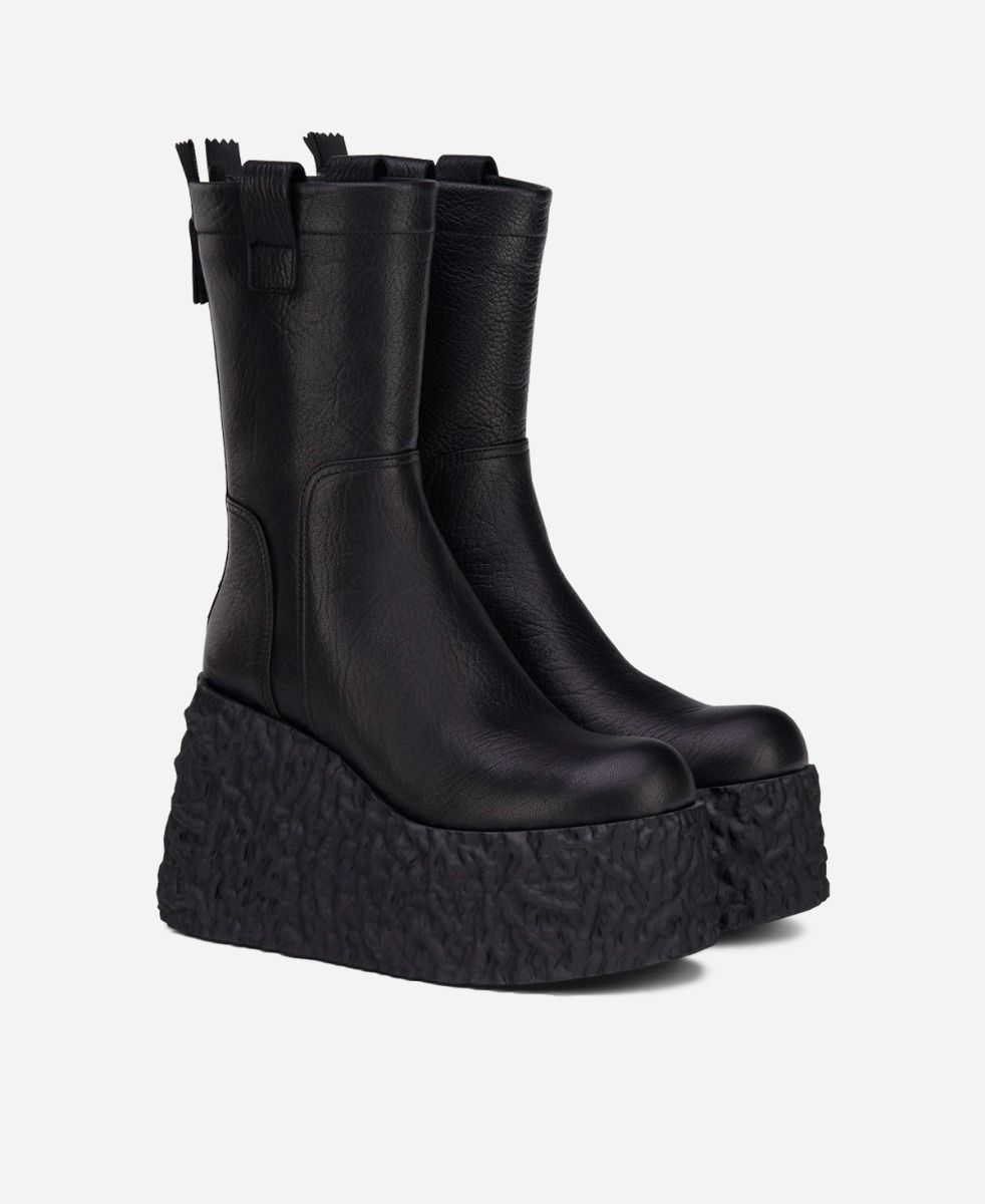 Agl Stivaletto in pelle Nero LAVA BOOTIE Presa
