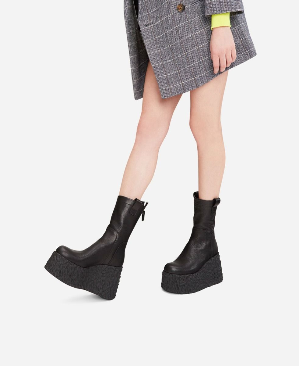 Agl Stivaletto in pelle Nero LAVA BOOTIE Presa