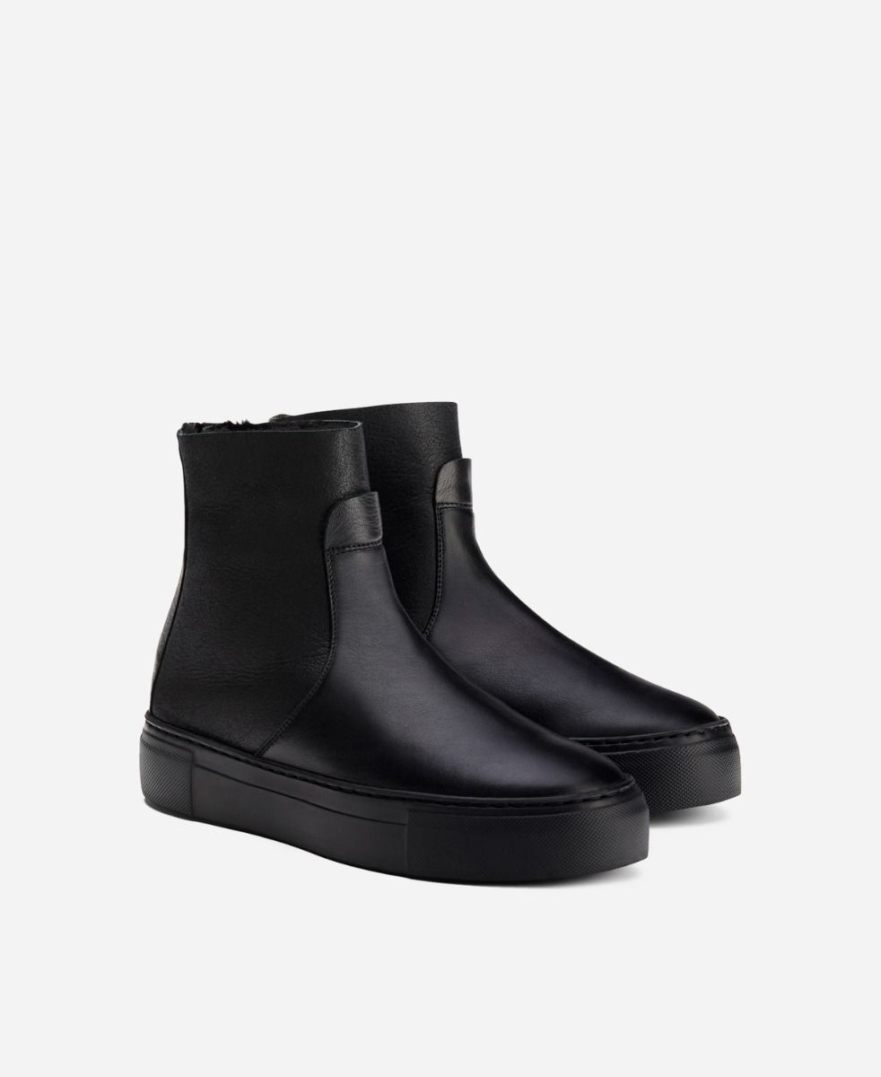 Agl Sneaker con shearling Nero MEGHAN WARM Economico