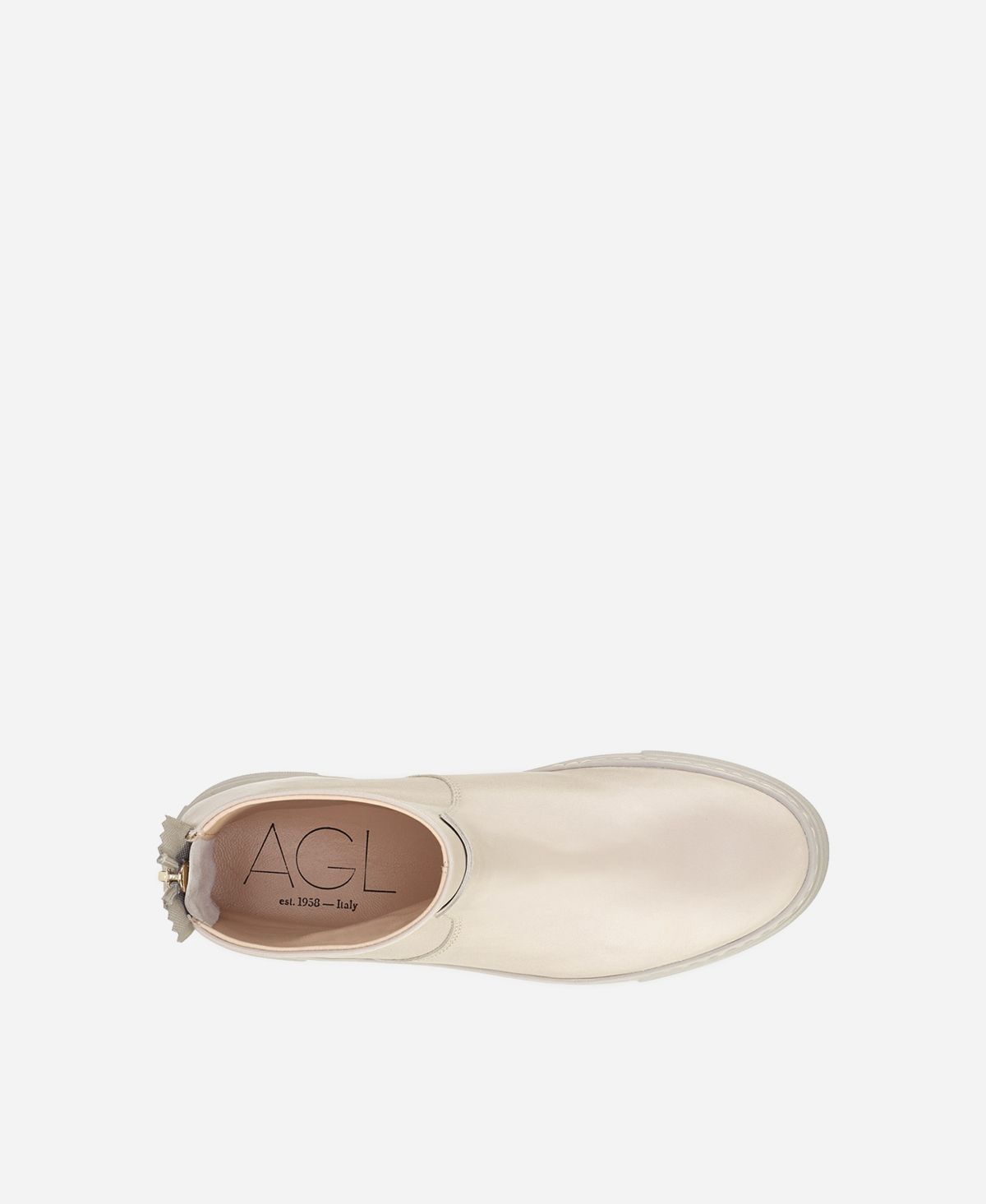 Agl Stivaletto sneaker in pelle Crema MEGHAN BOOTIE Outlet