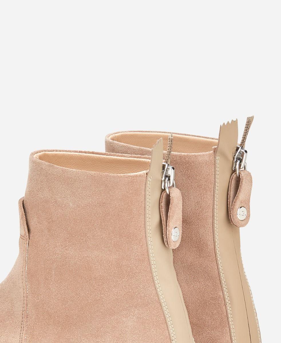 Agl Stivaletto sneaker in velour Beige MEGHAN BOOTIE In Vendita