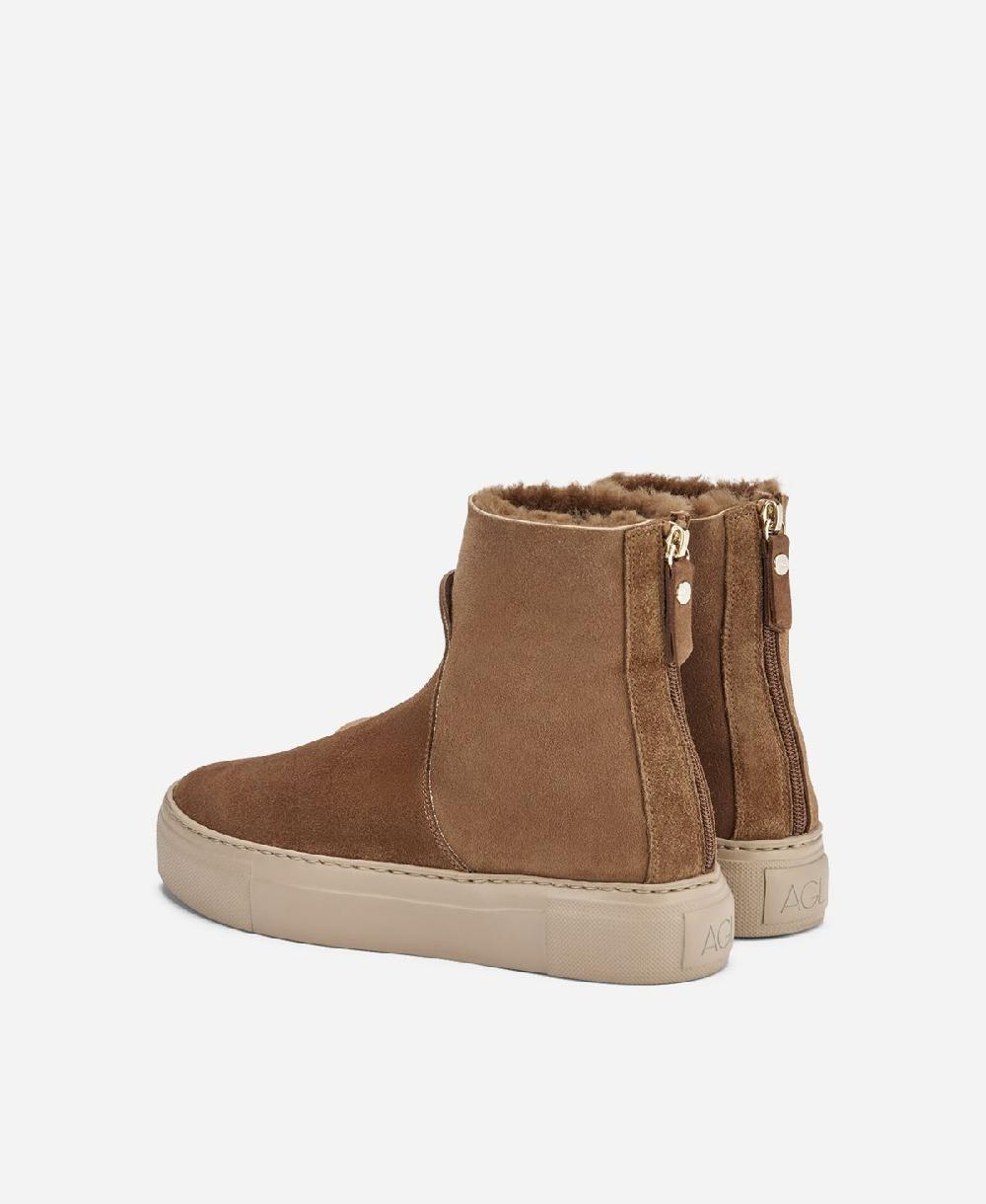 Agl Sneaker con shearling Cuoio MEGHAN WARM Saldi
