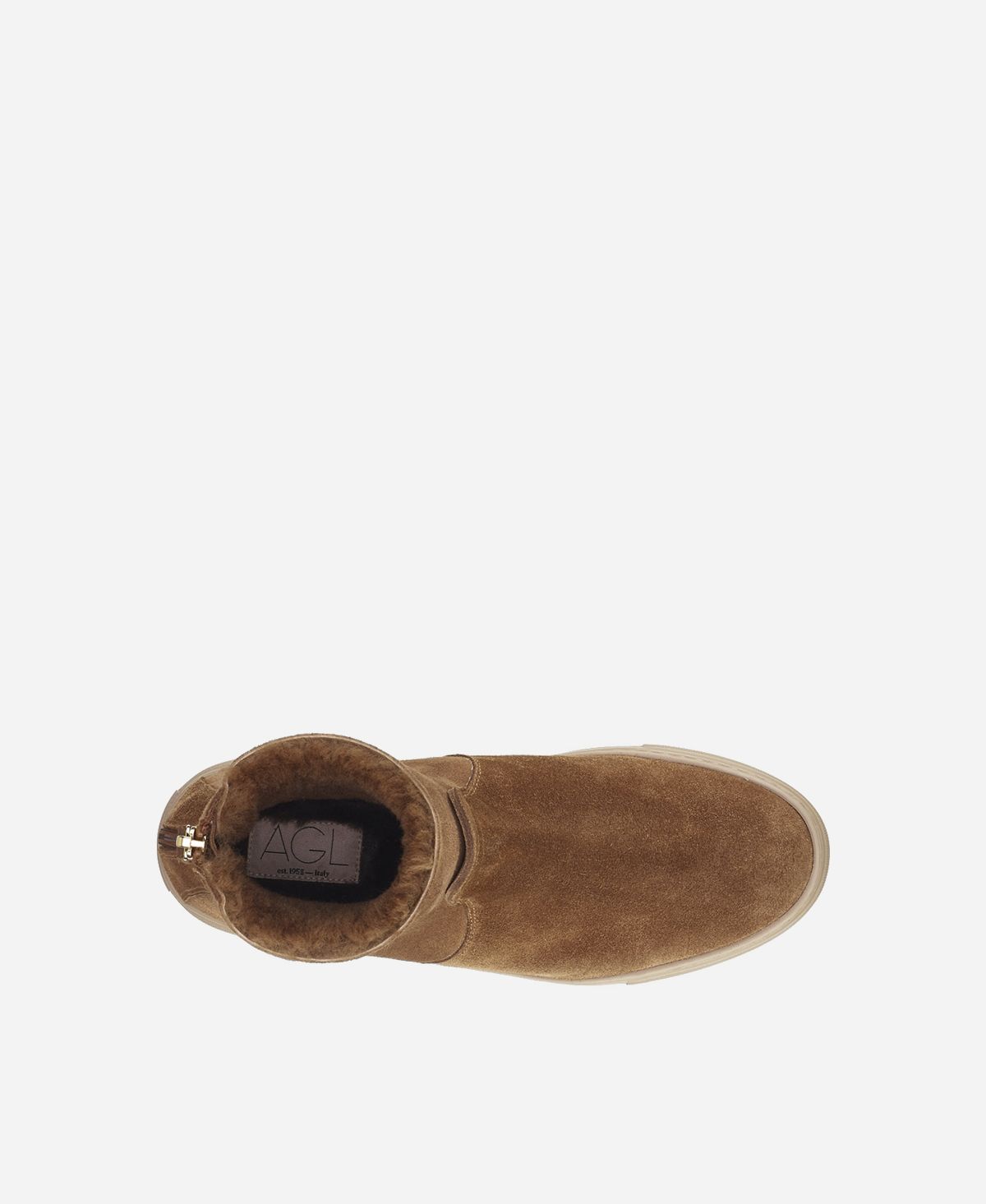 Agl Sneaker con shearling Cuoio MEGHAN WARM Saldi