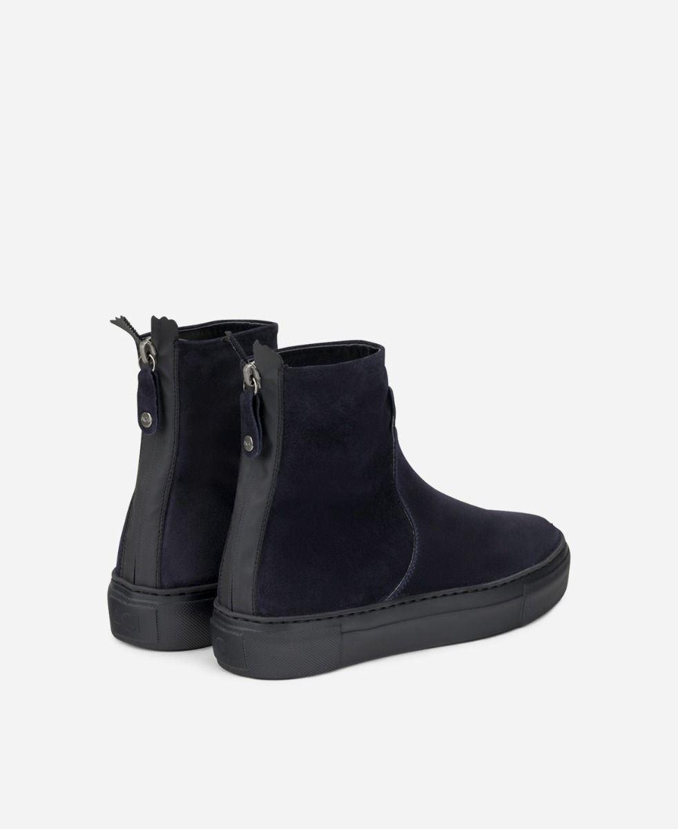 Agl Stivaletto sneaker in velour Blu MEGHAN BOOTIE Hotsell