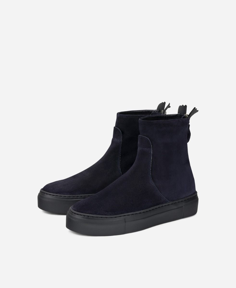Agl Stivaletto sneaker in velour Blu MEGHAN BOOTIE Hotsell