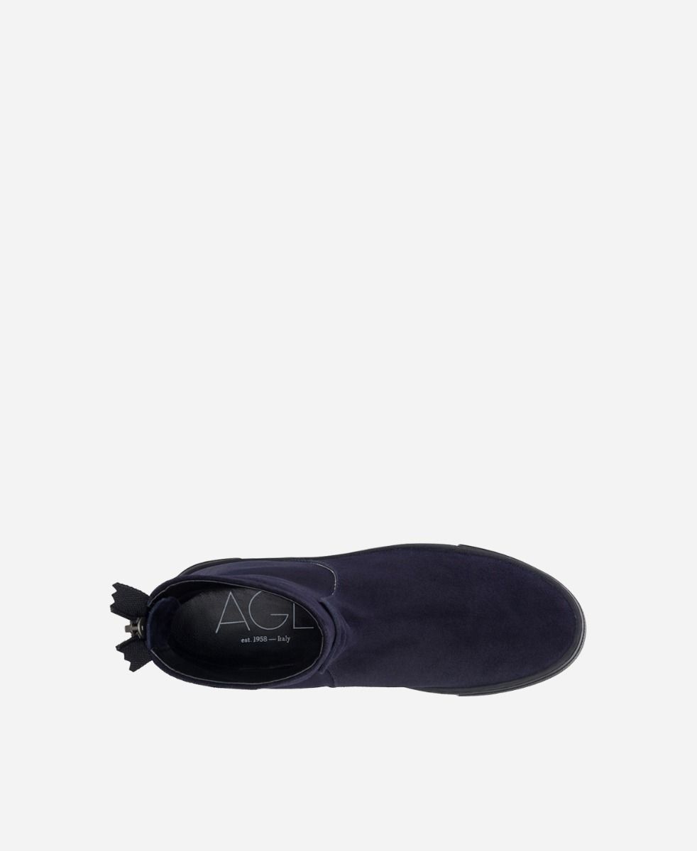 Agl Stivaletto sneaker in velour Blu MEGHAN BOOTIE Hotsell