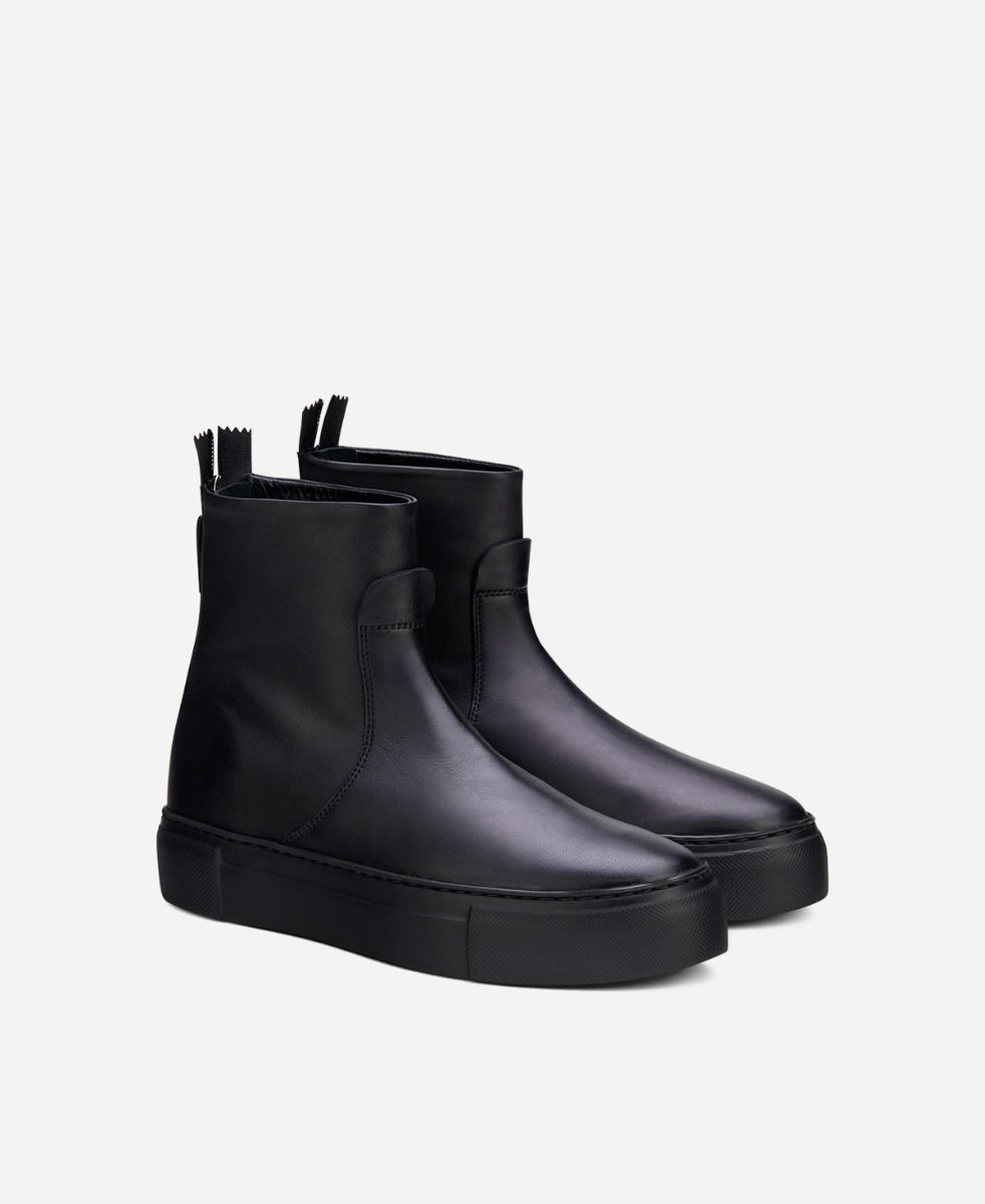 Agl Stivaletto sneaker in pelle Nero MEGHAN BOOTIE Vendita Calda