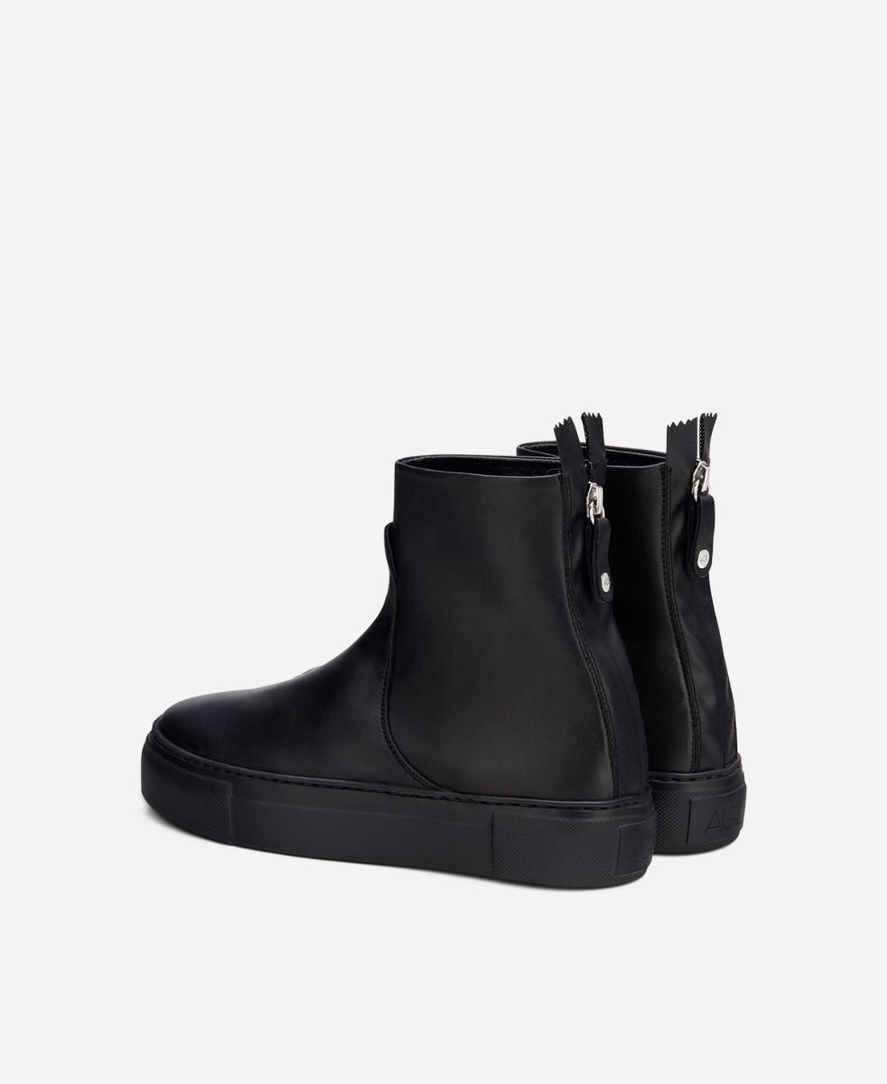 Agl Stivaletto sneaker in pelle Nero MEGHAN BOOTIE Vendita Calda