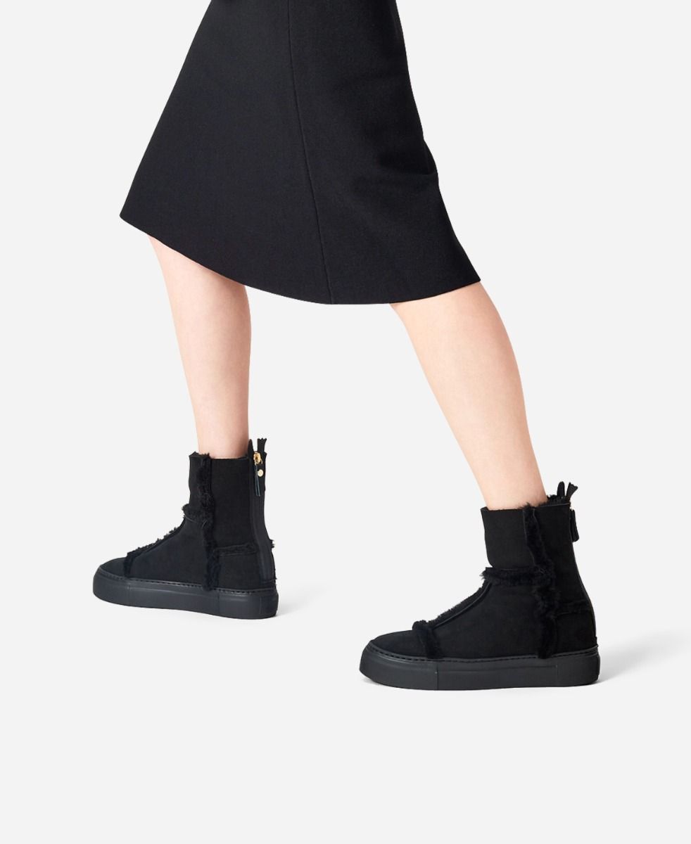 Agl Sneaker in montone Nero ROSY Vendita Economica