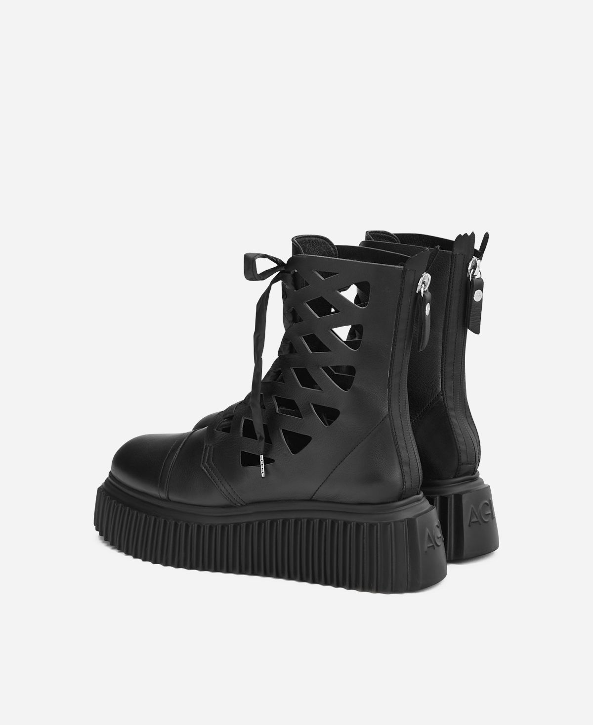 Agl Stivaletto in pelle laserata Nero Viggy 2025