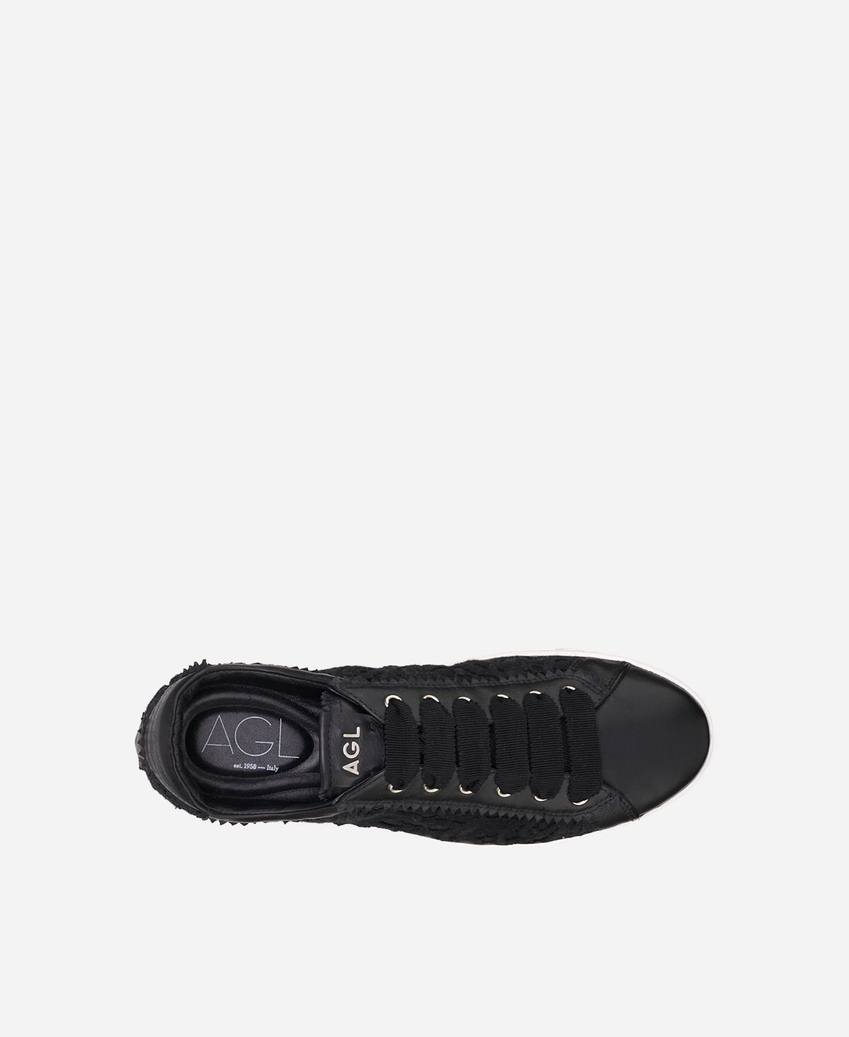 Agl Sneaker in pizzo Nero Sade Fabric Qualità Garantita