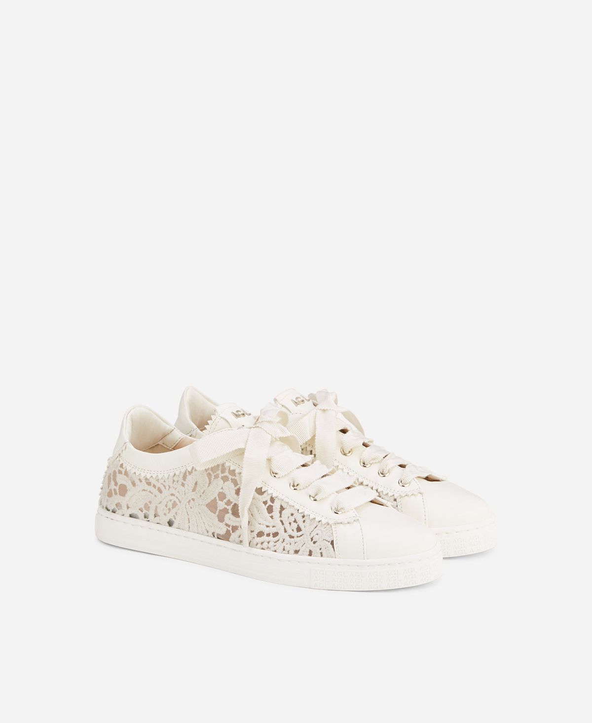 Agl Sneaker in pizzo Bianco Sade Fabric Negozi Online