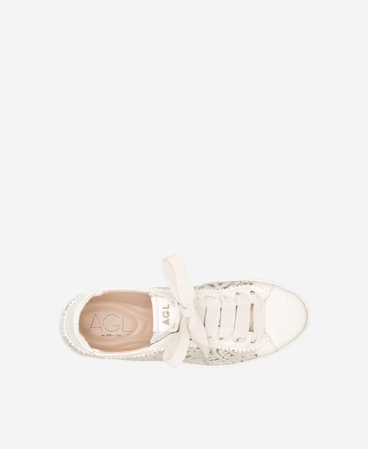 Agl Sneaker in pizzo Bianco Sade Fabric Negozi Online