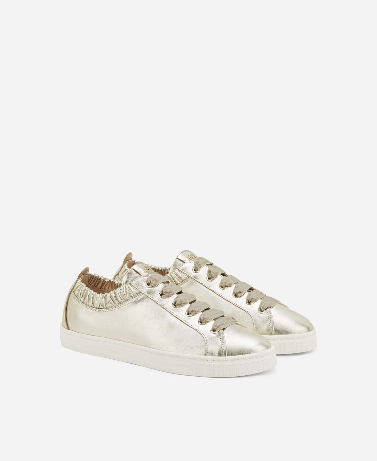 Agl Sneaker in pelle metallizzata Platino Suzie Acquista Ora