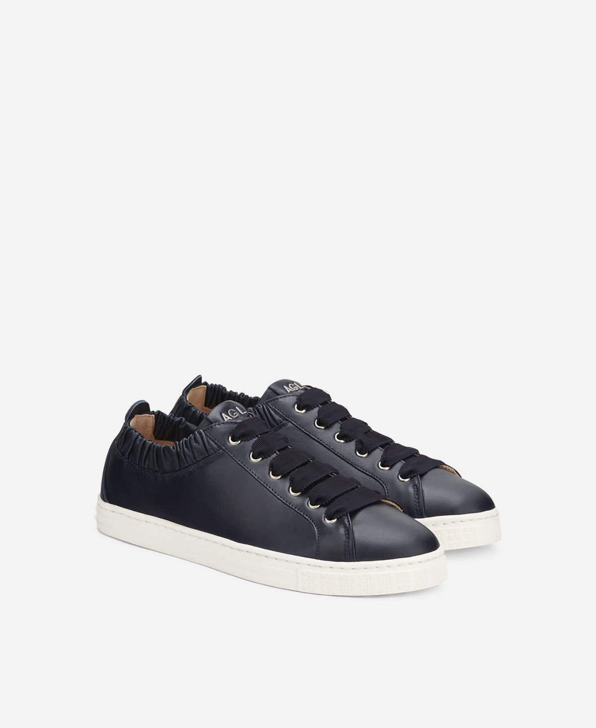Agl Sneaker in pelle con elastico Blu SUZIE Nuovi prodotti