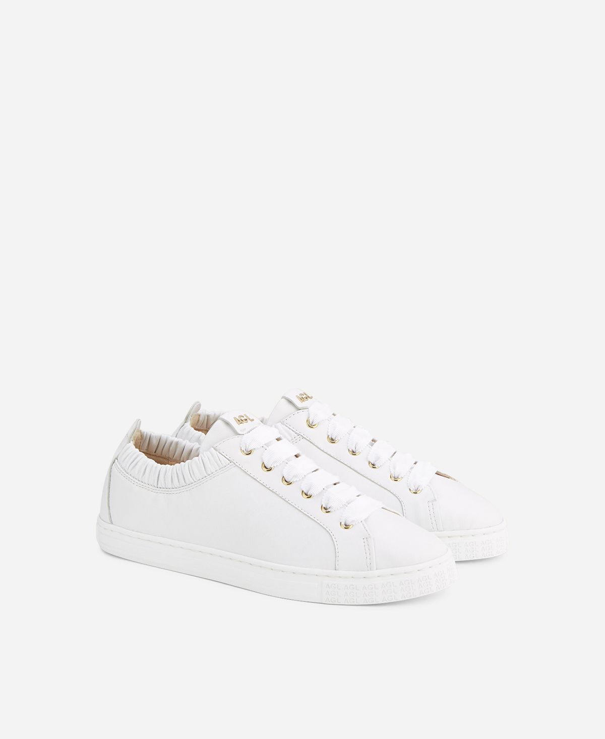 Agl Sneaker in pelle con elastico Bianco Suzie Promozione Limitata