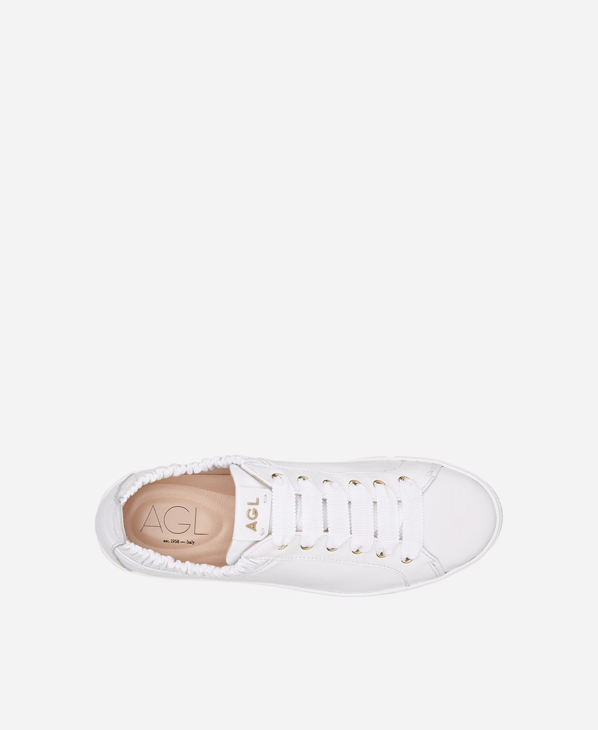Agl Sneaker in pelle con elastico Bianco Suzie Promozione Limitata
