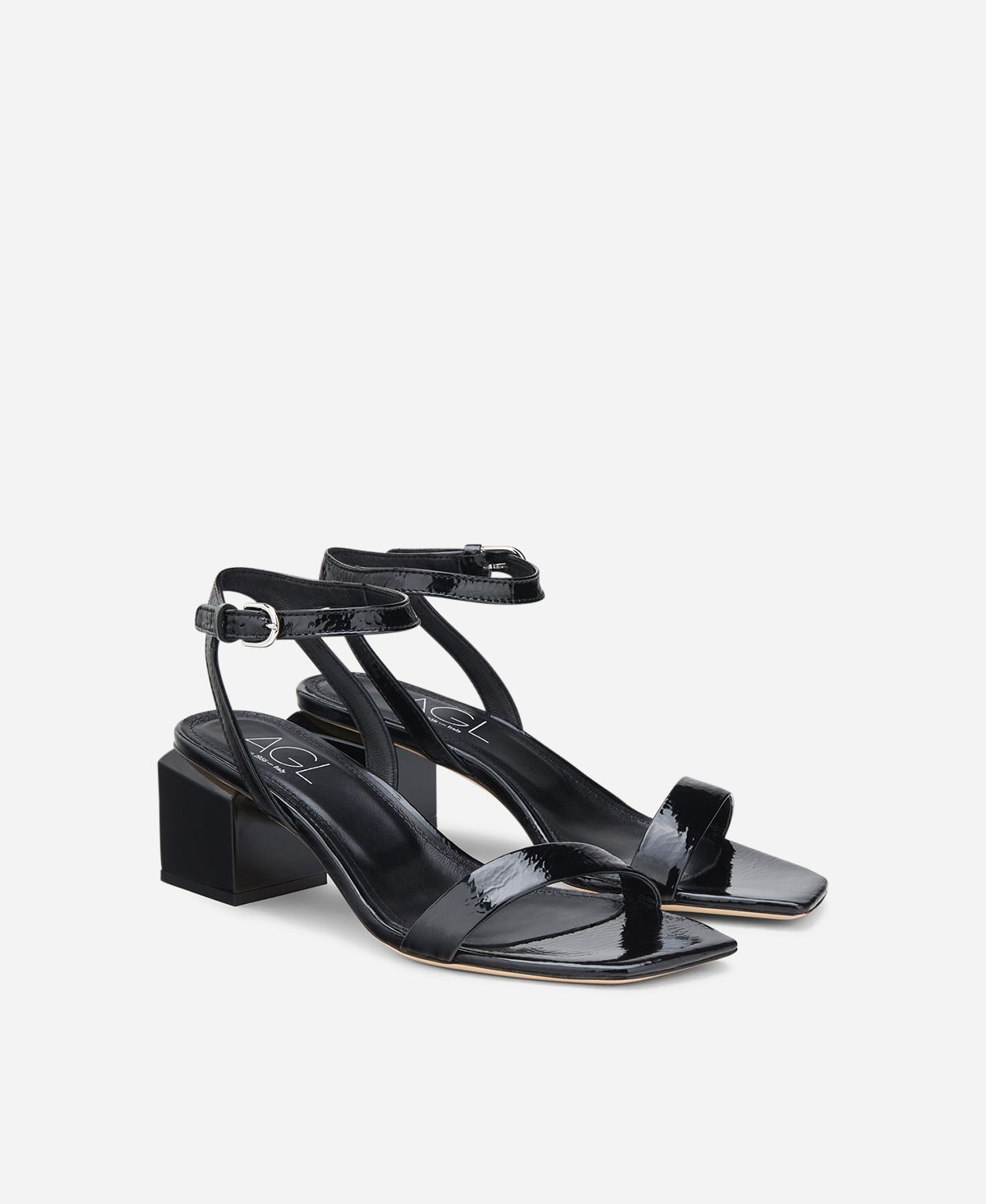Agl Sandalo con tacco cubico Nero Angie Offerta