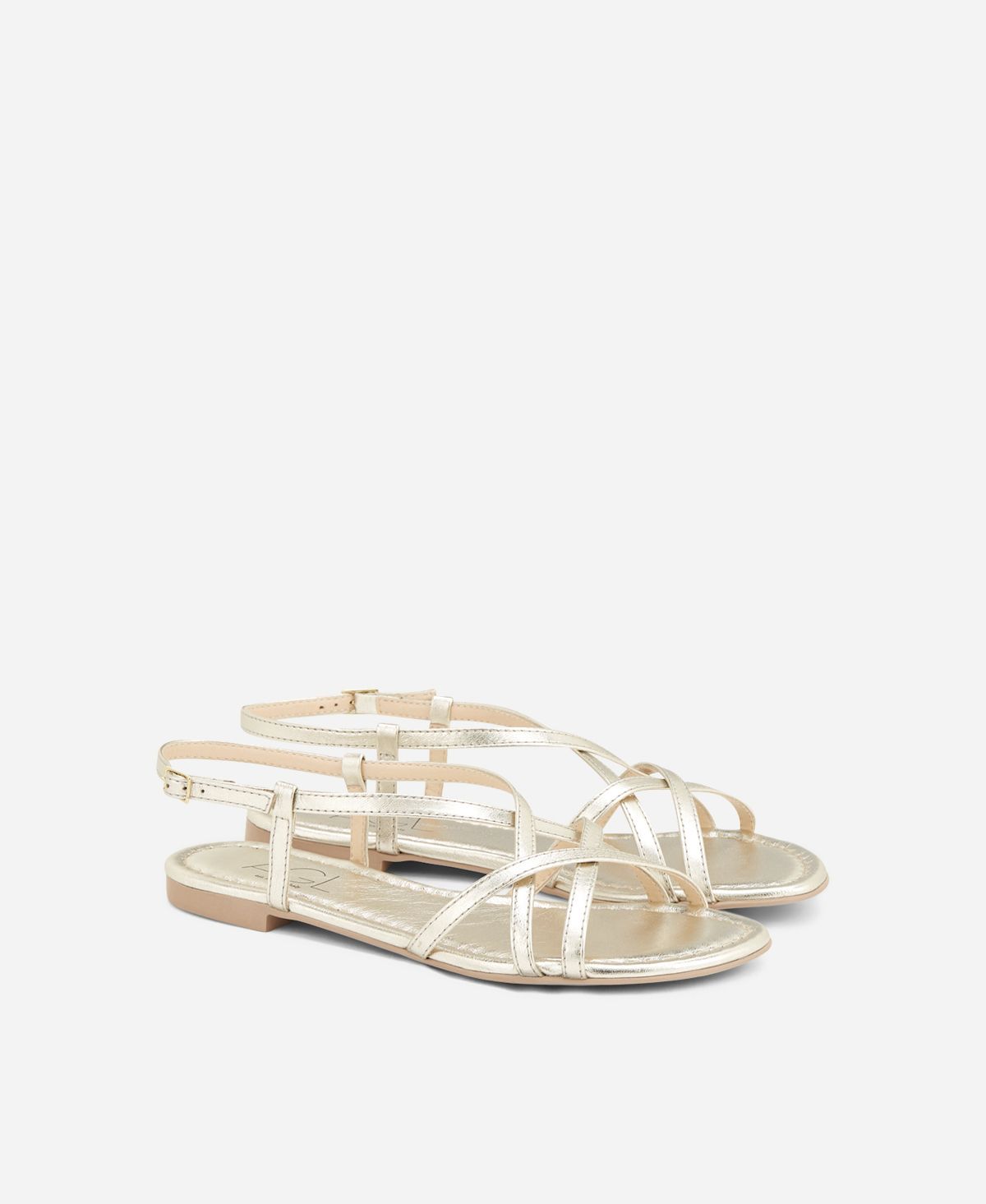 Agl Sandalo in pelle metal Platino Summer Straps Offerte