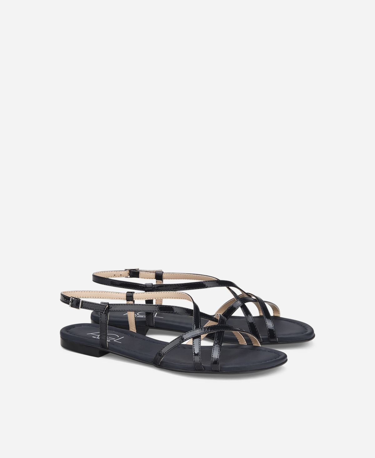 Agl Sandalo in pelle metal Blu notte Summer Straps Hotsell