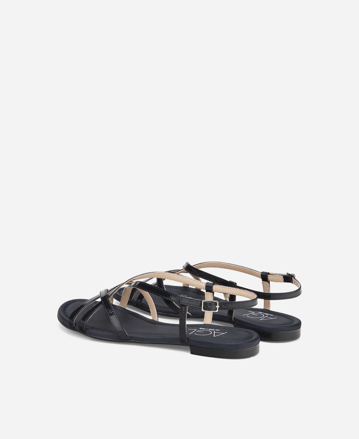Agl Sandalo in pelle metal Blu notte Summer Straps Hotsell