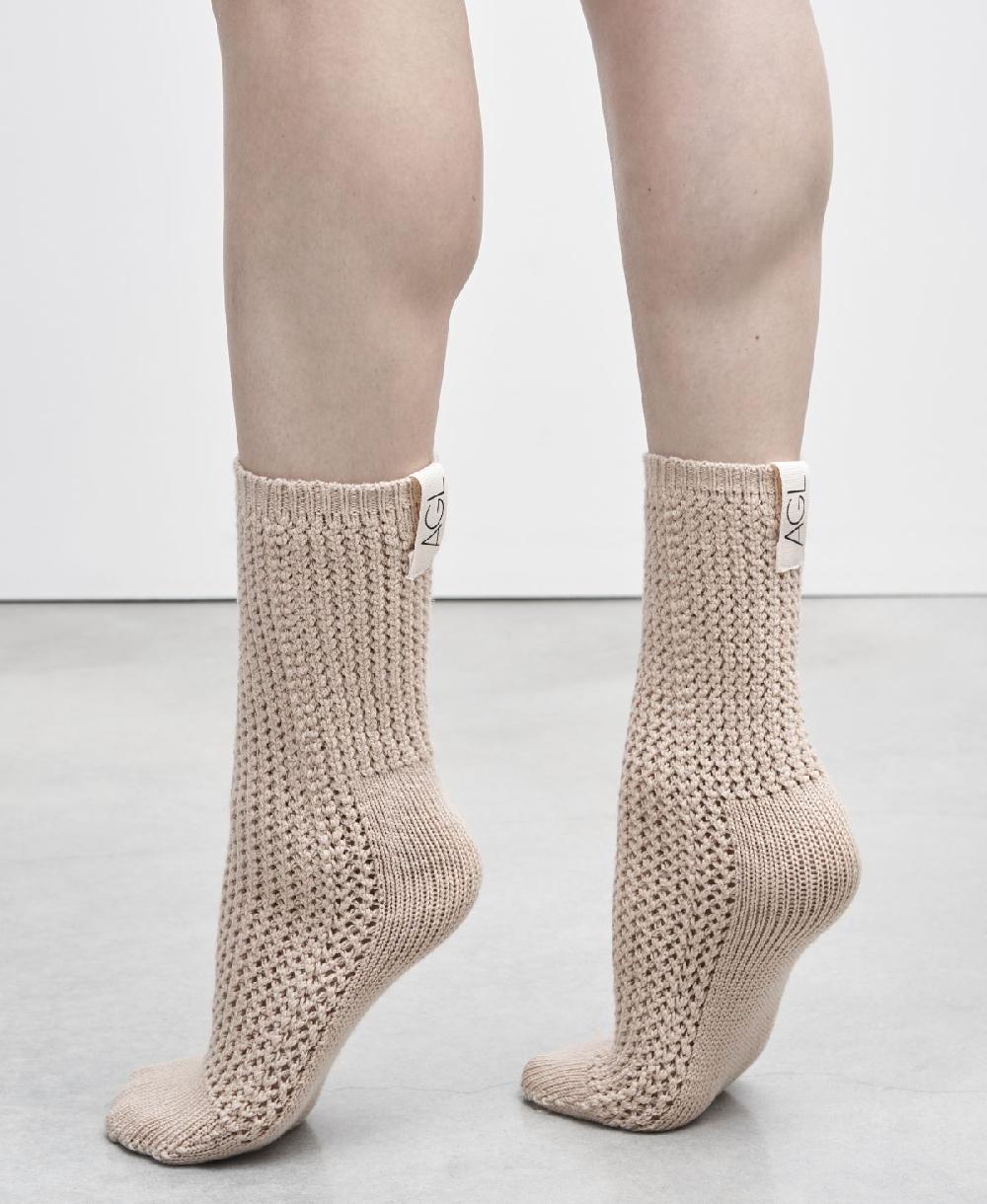 Agl Calze di lana Beige SOCK Qualità