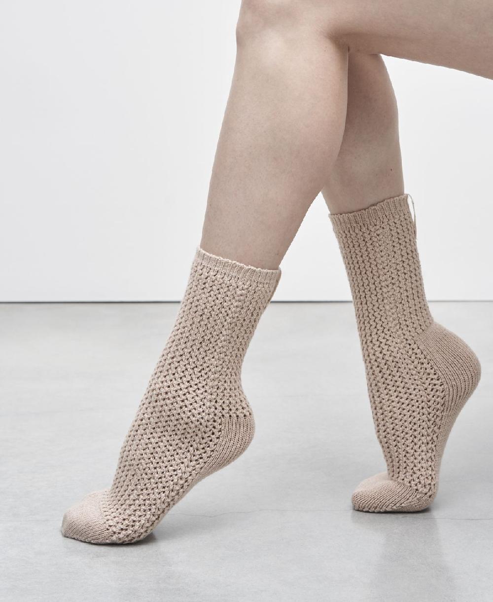Agl Calze di lana Beige SOCK Qualità