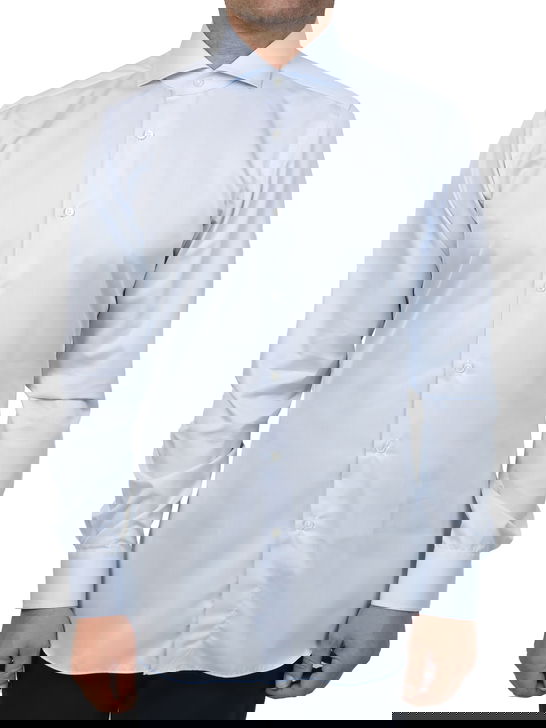 ﻿Xacus Camicia Xacus Tessuto Thomas Mason Celeste