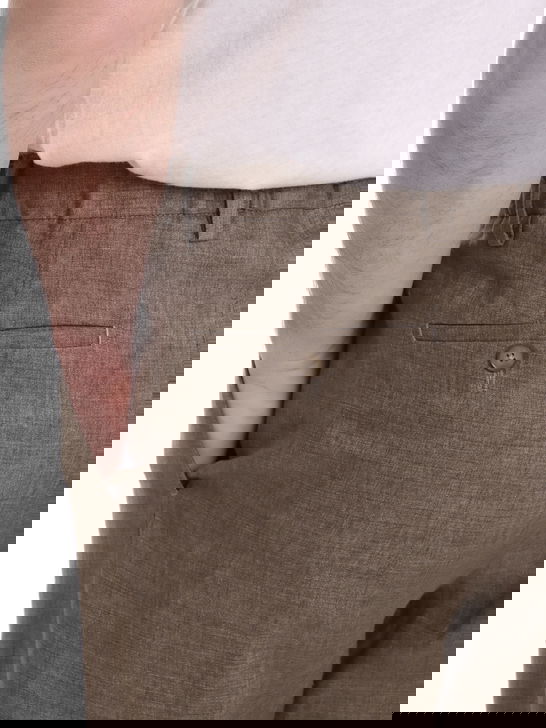 Briglia 1949 Pantaloni Briglia 1949 Lino Verde Saldi Di Fabbrica