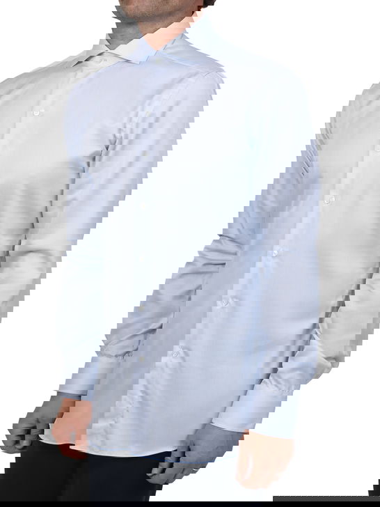 Xacus Camicia Xacus Rigata Tessuto Thomas Mason Bianco Vendite Flash