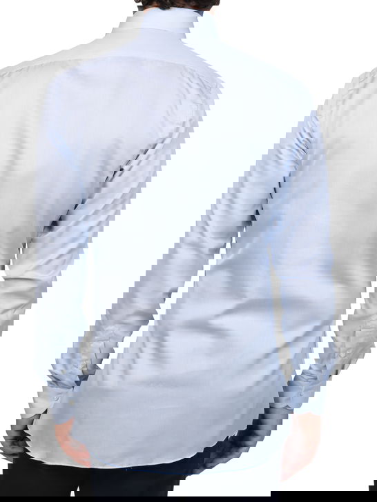 Xacus Camicia Xacus Rigata Tessuto Thomas Mason Bianco Vendite Flash