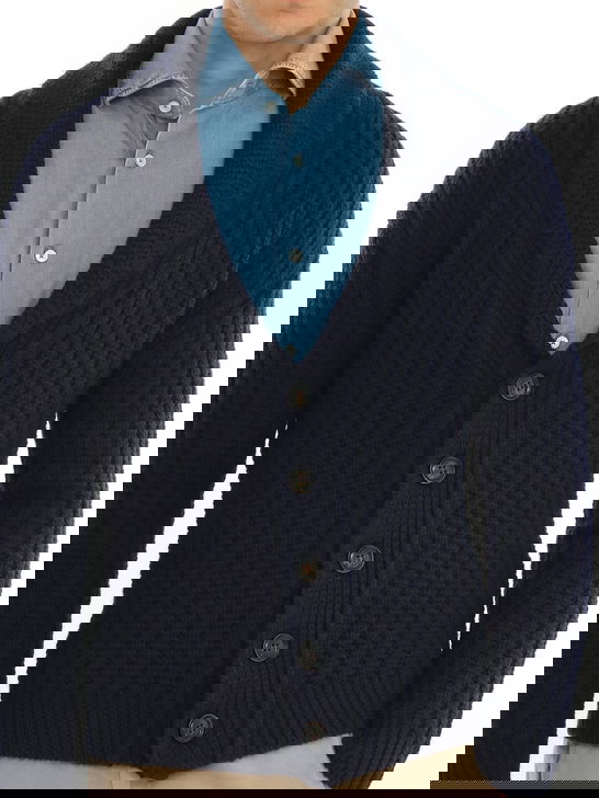 Rakki Cardigan Rakkì Collo Sciallato Blu Online